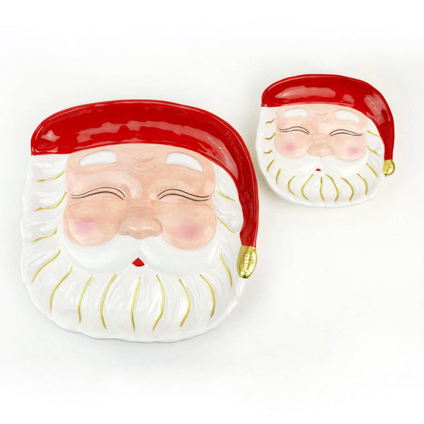 Santa Dessert Plate - Red