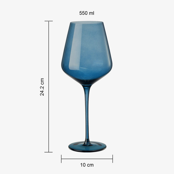 Colored Crystal Wine Glasses 18oz - Assorted Colors