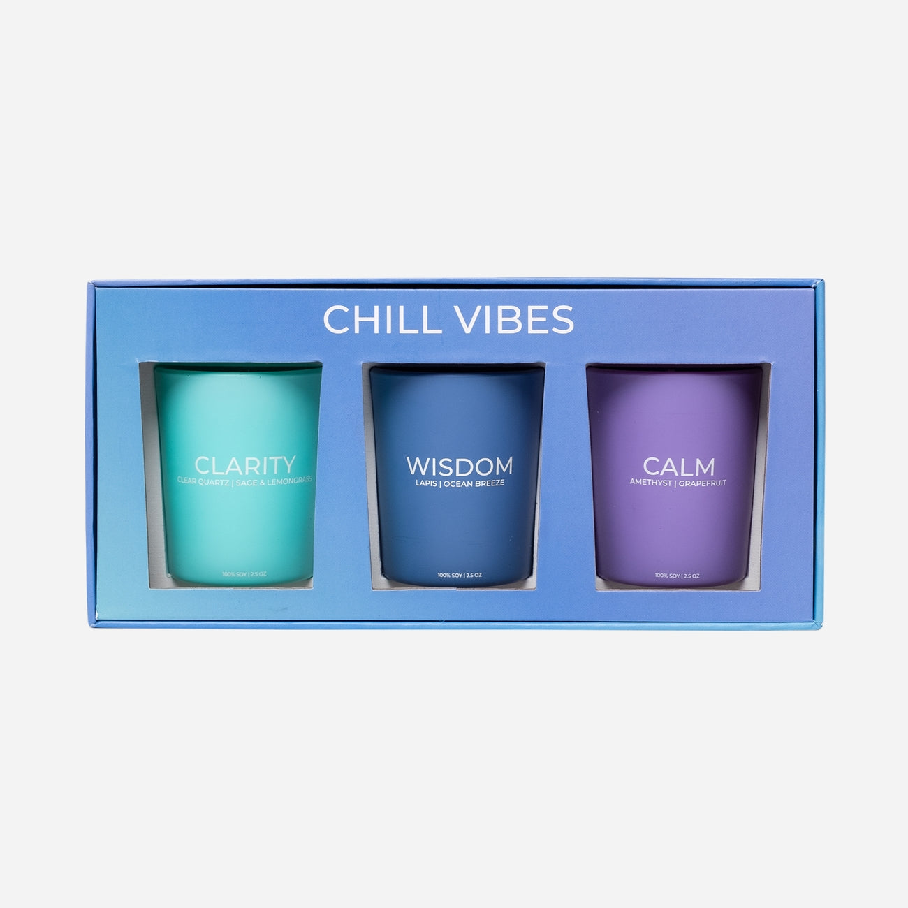 Chill Vibes - Crystal Candle Votive Trio