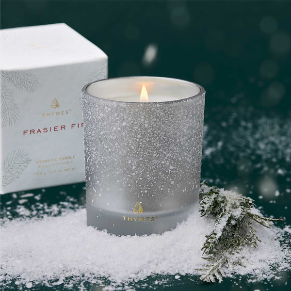 Frasier Fir Medium Flocked Candle - 6.5oz