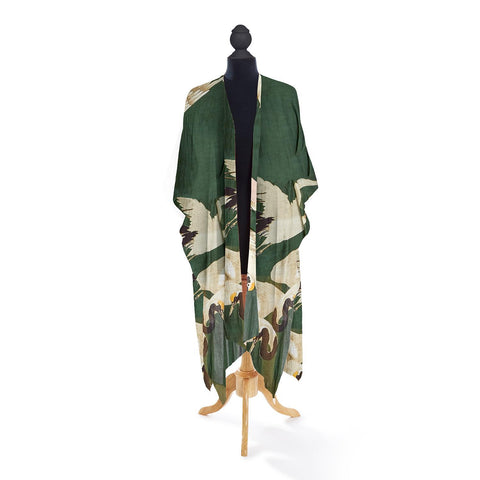 Heron Forest Green Kimono