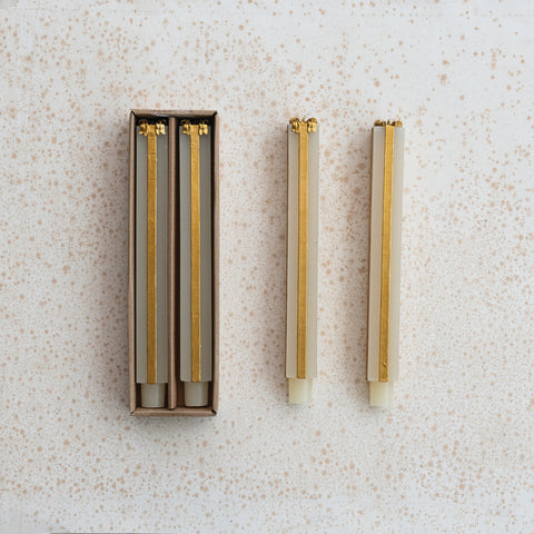 Present Shaped Taper Candles - Set of 2