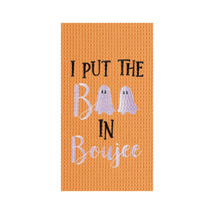 I Put the Boo in Boujee Tea Towel