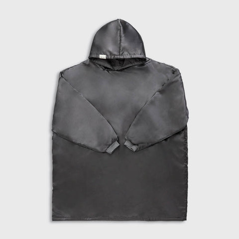 Glazey Satin Hoodie - Charcoal