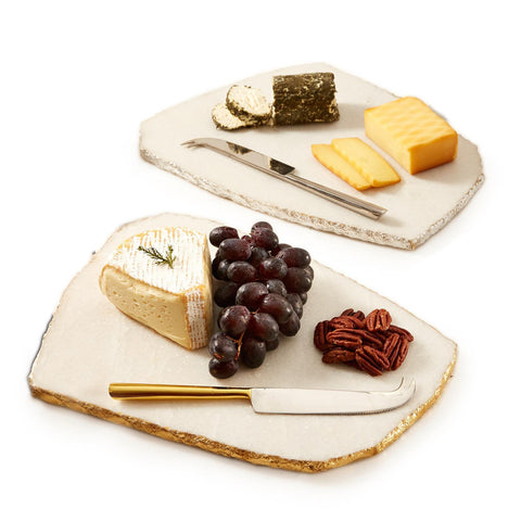 Marble Cheese Plate & Knife Set