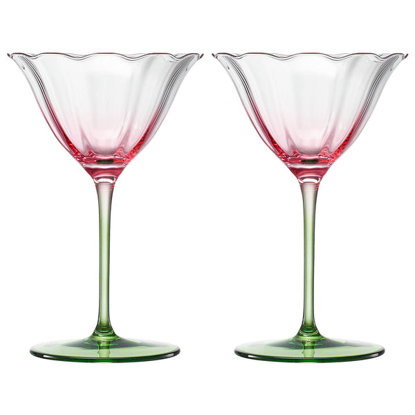 Tulip Shaped Champagne Coupe - Set of 2