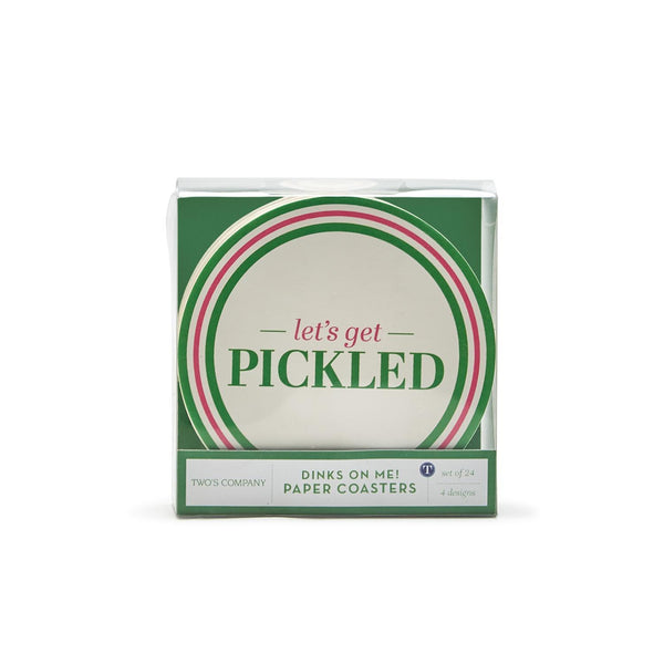 Pickleball Paper Coasters Gift Box - Set of 24