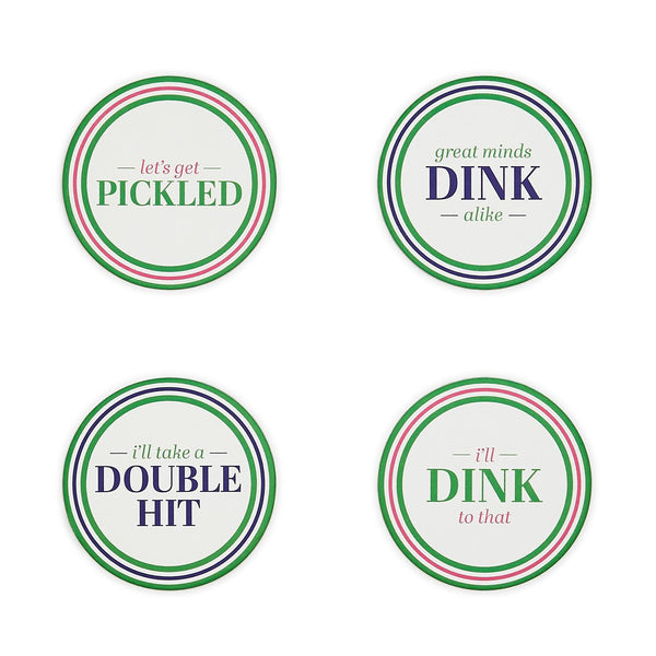 Pickleball Paper Coasters Gift Box - Set of 24