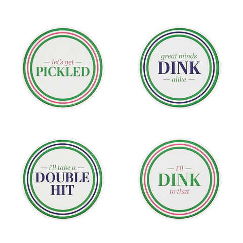 Pickleball Paper Coasters Gift Box - Set of 24