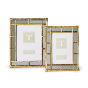 Bamboo Gold Mirrored Frame - Assorted Sizes
