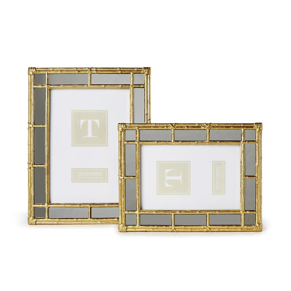 Bamboo Gold Mirrored Frame - Assorted Sizes
