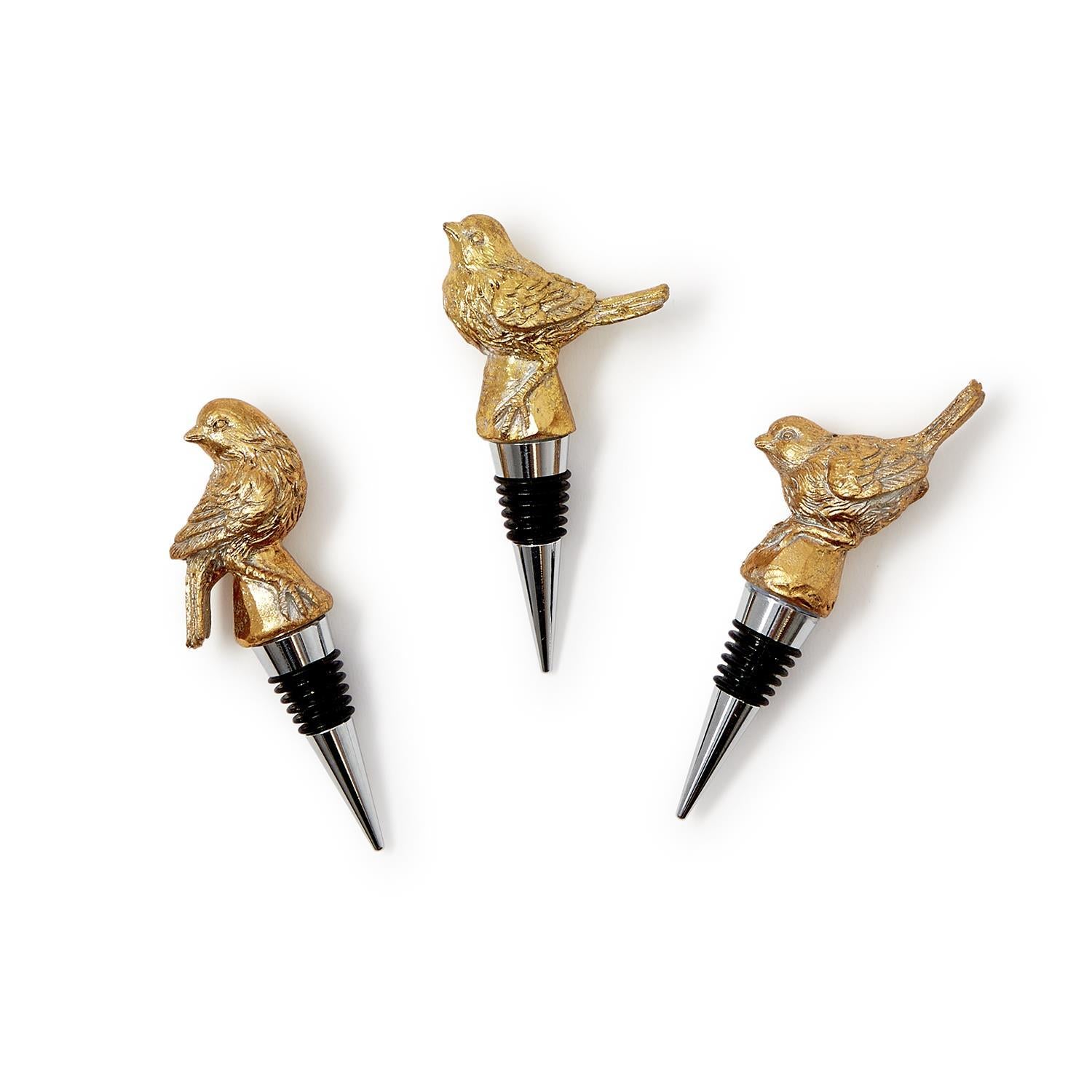 Gold Bird Bottle Stopper - Assorted Styles