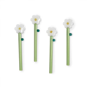 Daisy Flower Stirrers - Set of 4