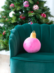 Merry Bauble Pillow Medium - Pink