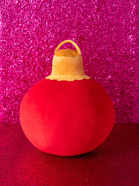 Merry Bauble Pillow Medium - Red