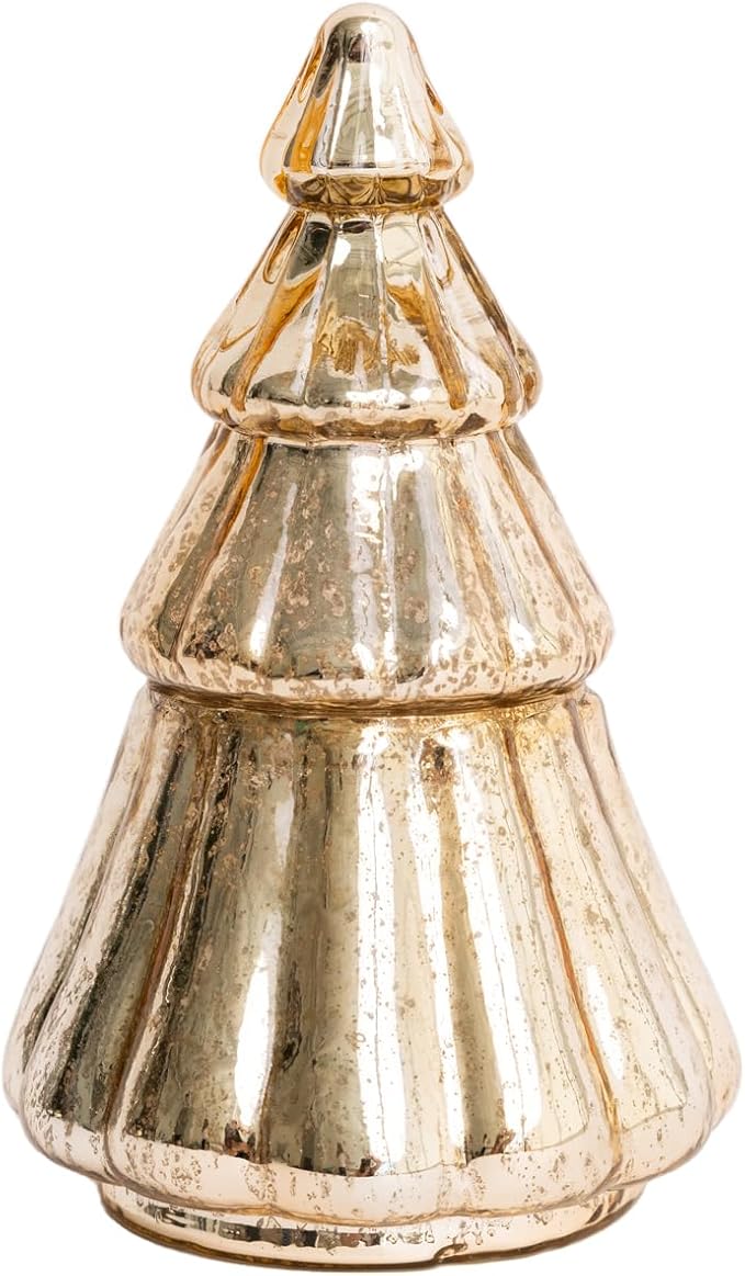 Gold Christmas Tree Candle