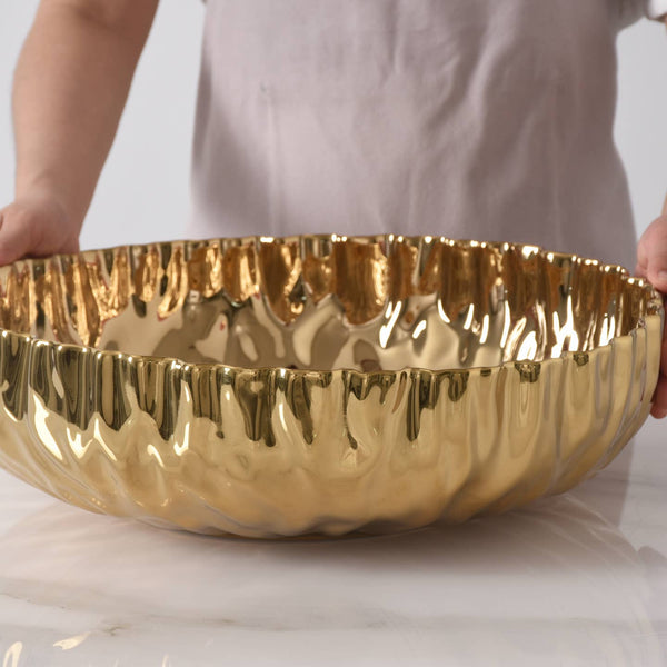 Extra Large Shallow Bowl - Mascali Bianca D'oro