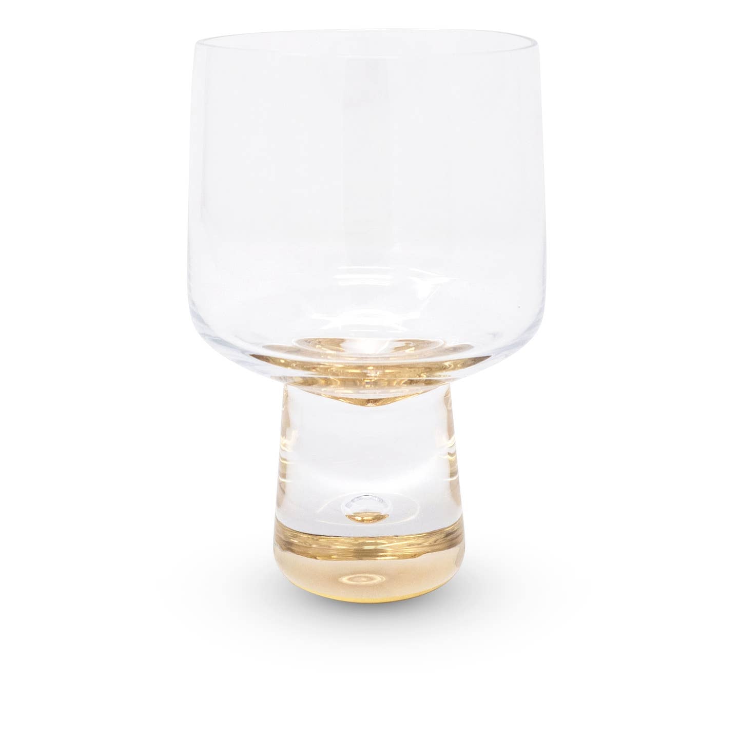 Wine Glasses with Gold Reflection Base - Set of 2