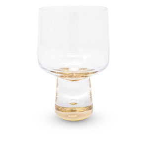 Wine Glasses with Gold Reflection Base - Set of 2