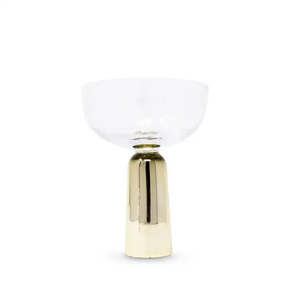 Hammered Martini/Margarita on gold pedestal - Set of 2