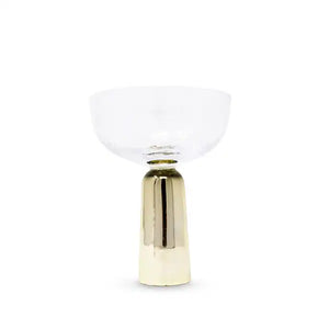 Hammered Martini/Margarita on gold pedestal - Set of 2