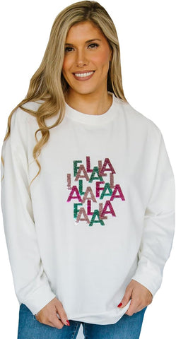 Fa La La Sequin Sweater - XL