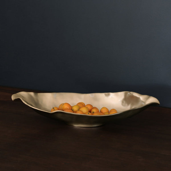 Medium Long Oval Bowl Maia Gold (Sierra Modern Metalware)