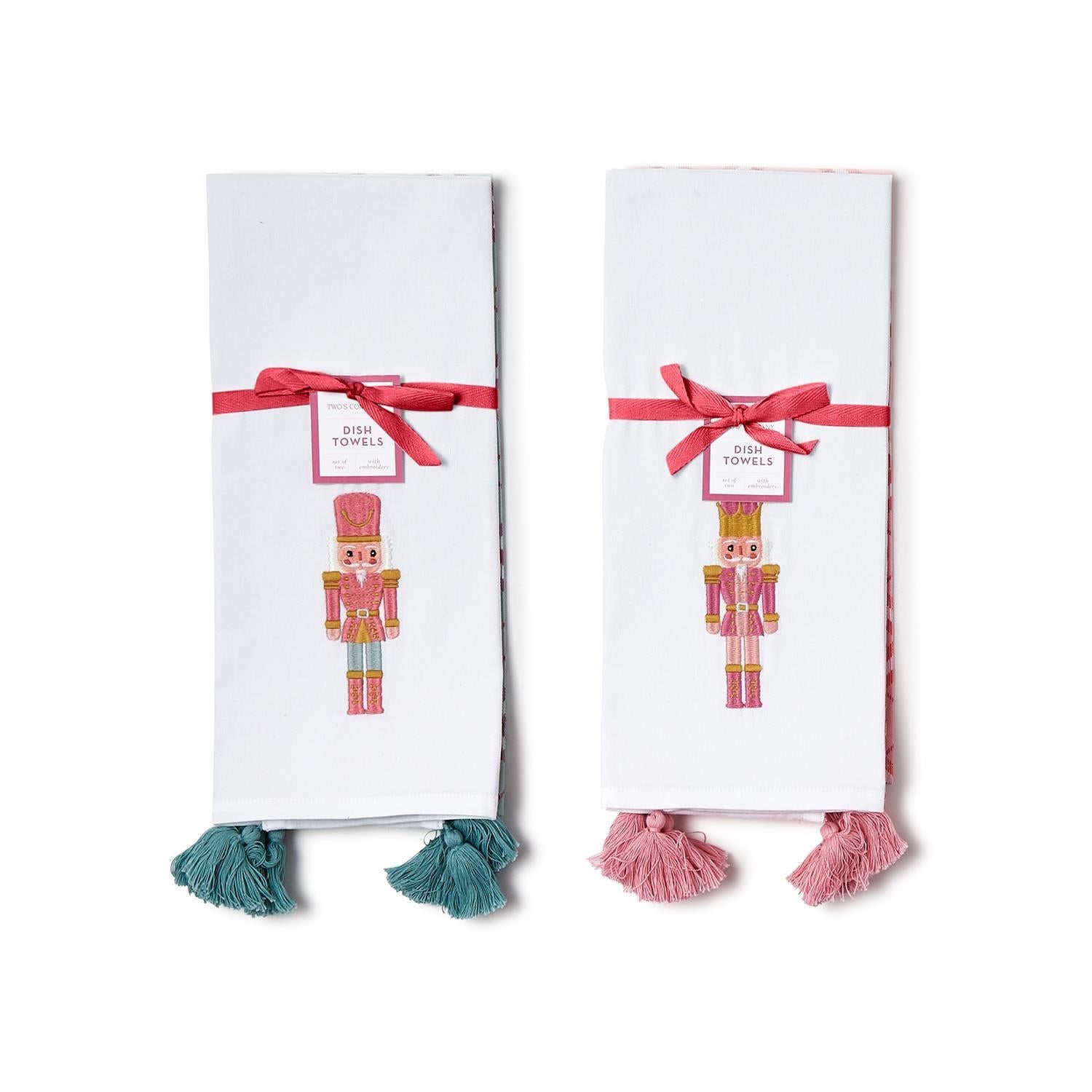 Nutcracker Tassel Dish Towel Set - Assorted Colors