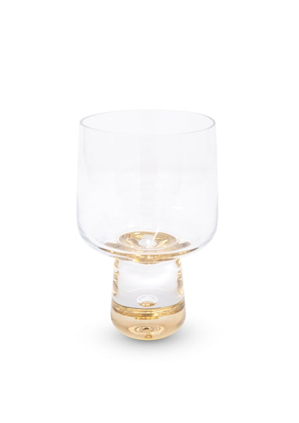 Wine Glasses with Gold Reflection Base - Set of 2