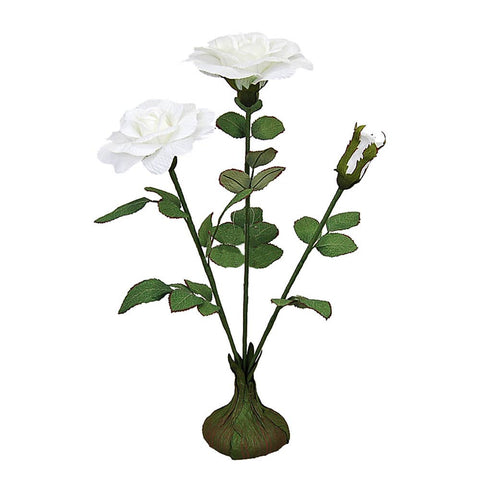 Standing Artificial Roses 23" - White