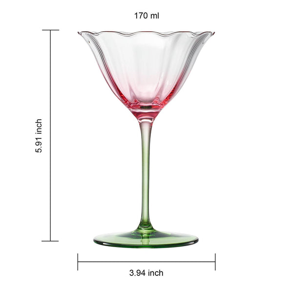 Tulip Shaped Champagne Coupe - Set of 2