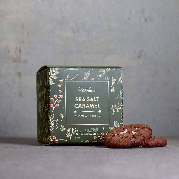 Holiday Sea Salt Caramel Cocoa Cookies - 2oz