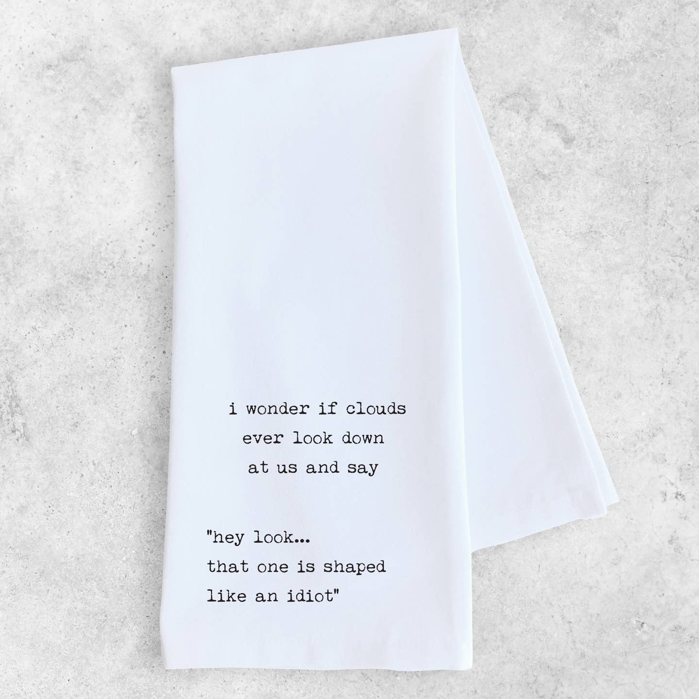 I Wonder If Clouds Tea Towel