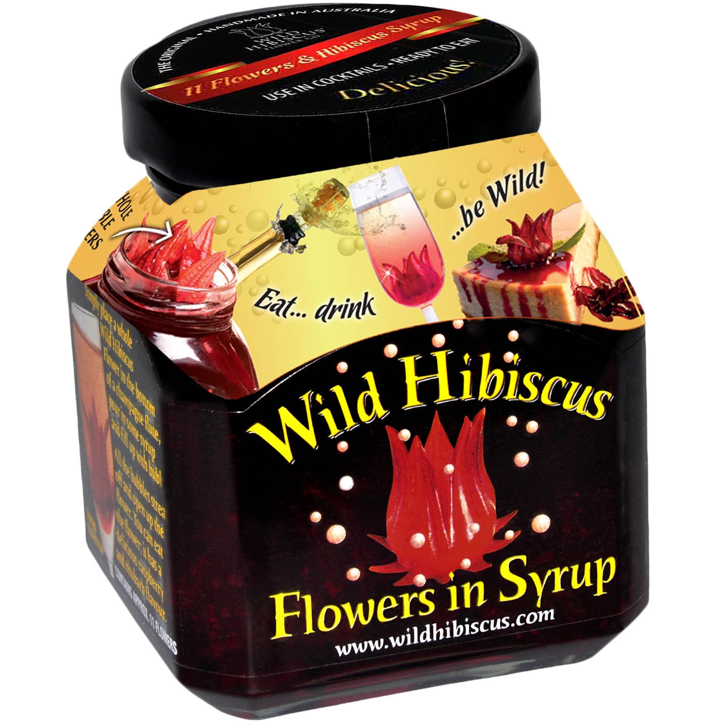 Wild Hibiscus Flowers in Syrup-8.8 oz