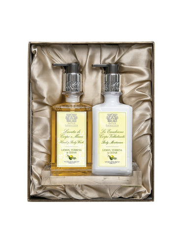 Lemon, Verbena & Cedar Acrylic Bath & Body Gift Set