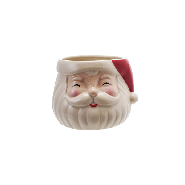 Stoneware Santa Shaped Planter