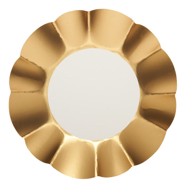 Wavy Appetizer/Dessert Bowls - White & Gold