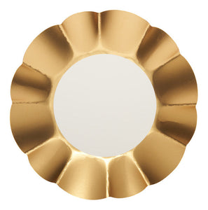 Wavy Appetizer/Dessert Bowls - White & Gold