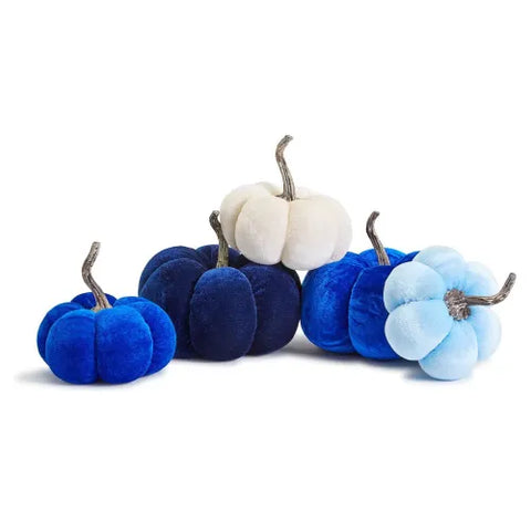 Blue Hues Velvet Pumpkin