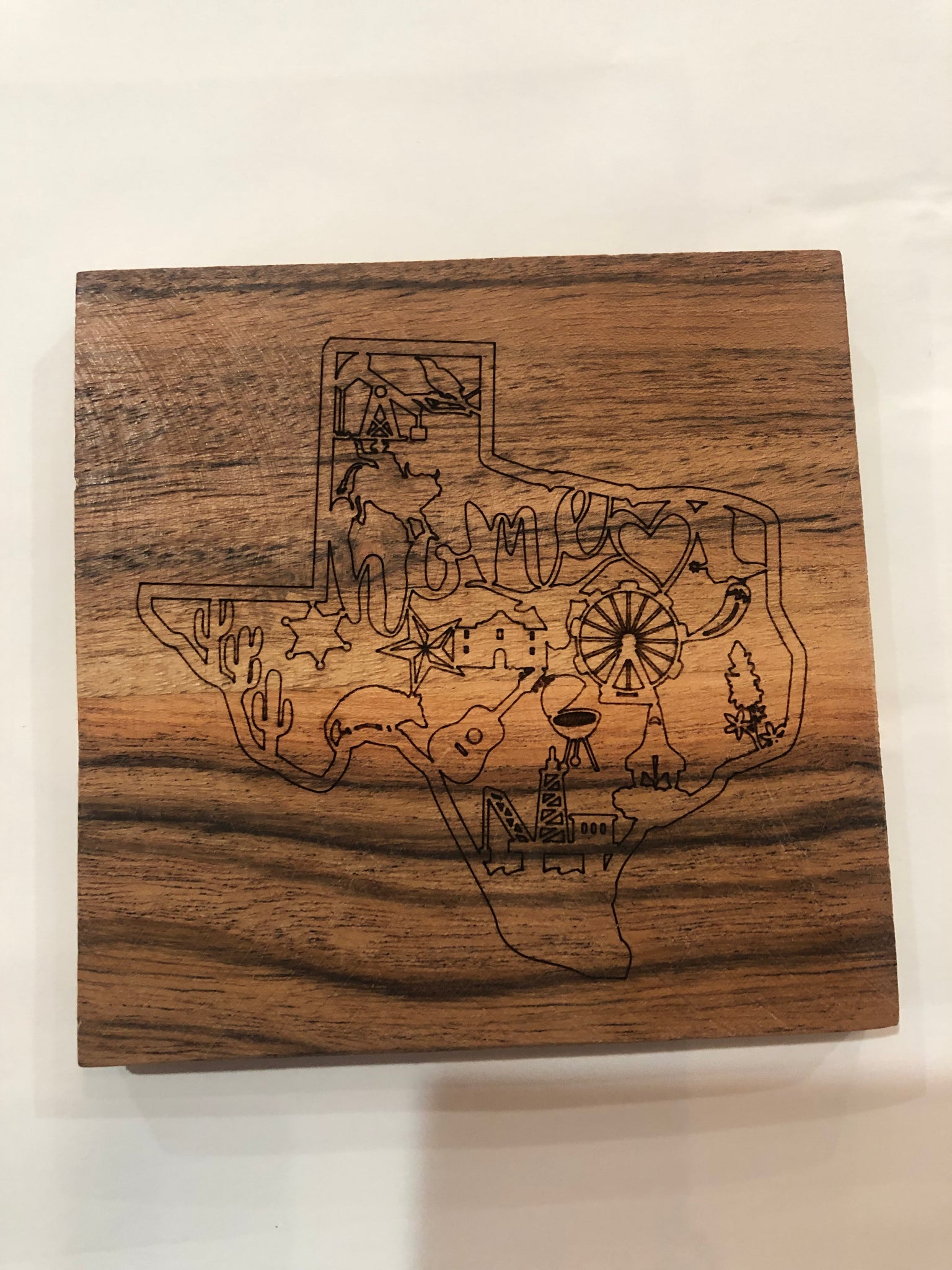 Texas Custom Wooden Coaster