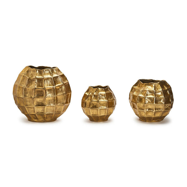 Golden Hammered Vases