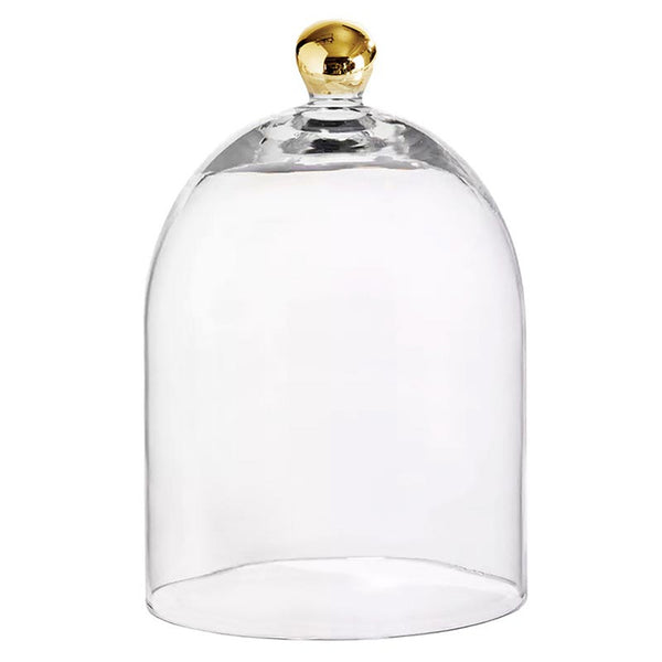 Gold Knob Glass Cloche - Large