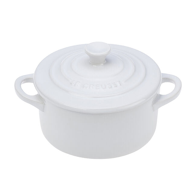 Mini Round Cocotte 8 oz - White