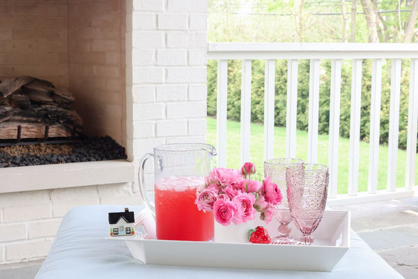 Melamine Rectangular Tray - Pinstripes