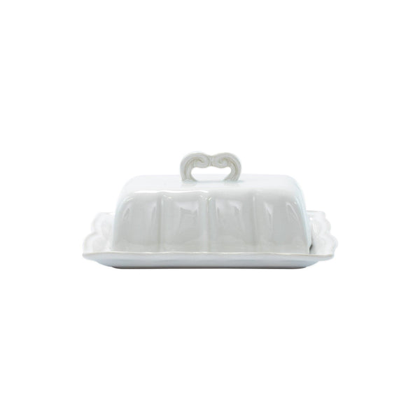 Incanto Stone White Baroque Butter Dish