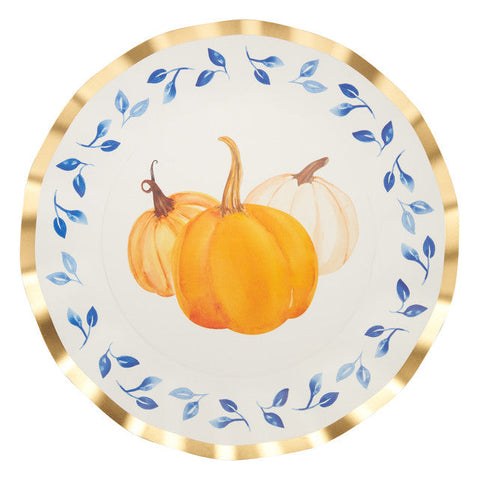 Harvest Blues Wavy Dinner Plates