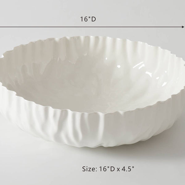 Extra Large Shallow Bowl - Mascali Bianca