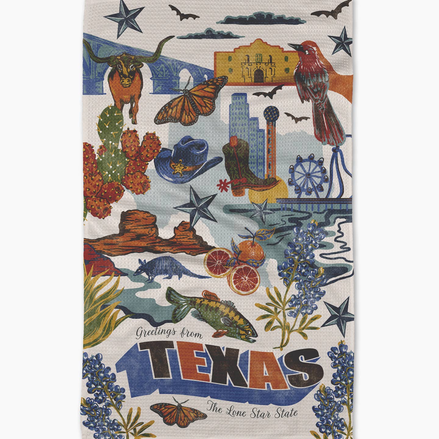 Greeting From Texas Tea Towel