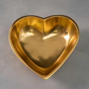 Heart Shaped Bowl - Polished Gold