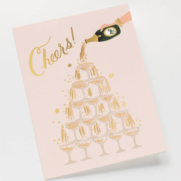 Champagne Tower Cheers Card